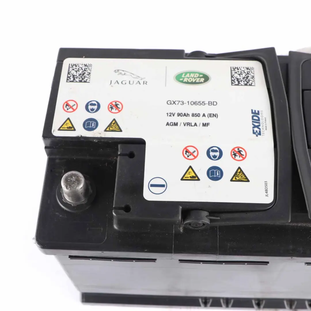 Exide 12V Accumulator Battery 90Ah 850A to Land Rover Jaguar with Part number GX73-10655-BD Land Rover Jaguar Exide 12V Accumulator Battery 90Ah 850A - SKU GX73-10655-BD - Part number GX73-10655-BD