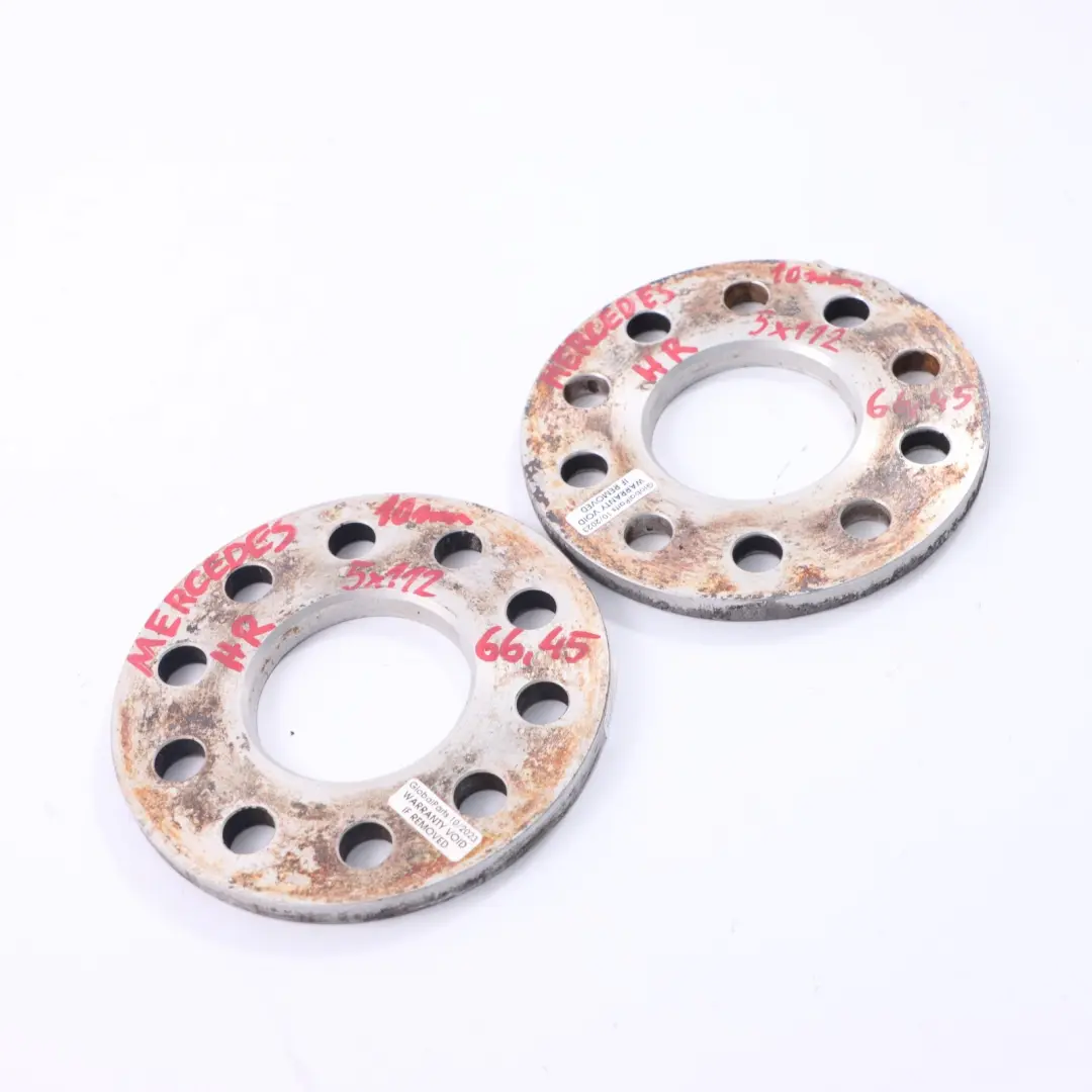  H&R Alloy Wheel Spacers Hubcentric Shims Mercedes 5x112 66,45mm 10mm - SKU H&R Mercedes Spacer Set 5x112 - Part number H&R Mercedes Spacer Set 5x112