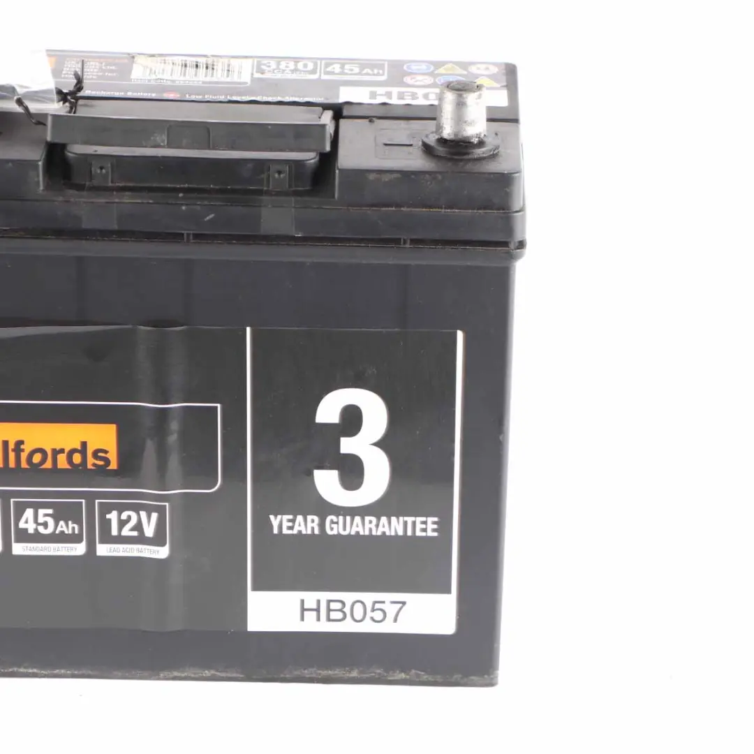 Halfords 12V Calcium Accumulator Battery 45Ah 380A HB057 to with Part number Halfords 45Ah Accumulator Halfords 12V Calcium Accumulator Battery 45Ah 380A HB057 - SKU Halfords 45Ah Accumulator - Part number Halfords 45Ah Accumulator
