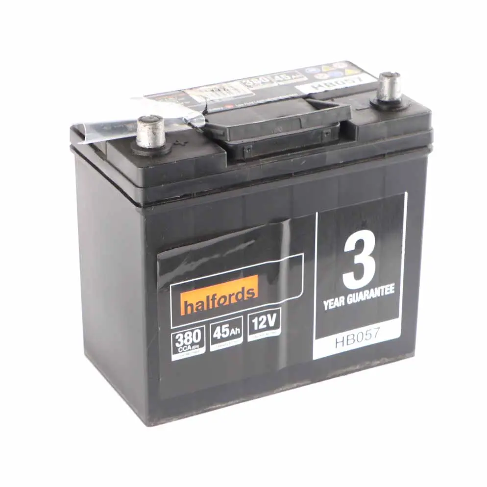 Halfords 12V Calcium Accumulator Battery 45Ah 380A HB057 to with Part number Halfords 45Ah Accumulator Halfords 12V Calcium Accumulator Battery 45Ah 380A HB057 - SKU Halfords 45Ah Accumulator - Part number Halfords 45Ah Accumulator