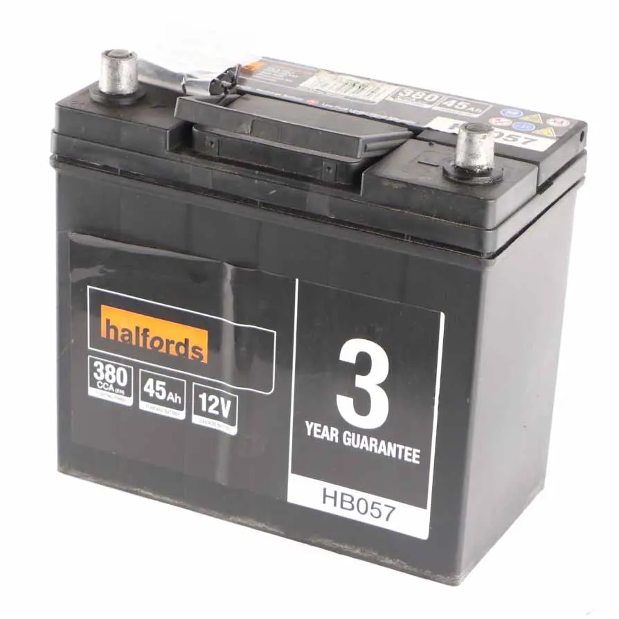 Halfords 12V Calcium Accumulator Battery 45Ah 380A HB057 to with Part number Halfords 45Ah Accumulator Halfords 12V Calcium Accumulator Battery 45Ah 380A HB057 - SKU Halfords 45Ah Accumulator - Part number Halfords 45Ah Accumulator