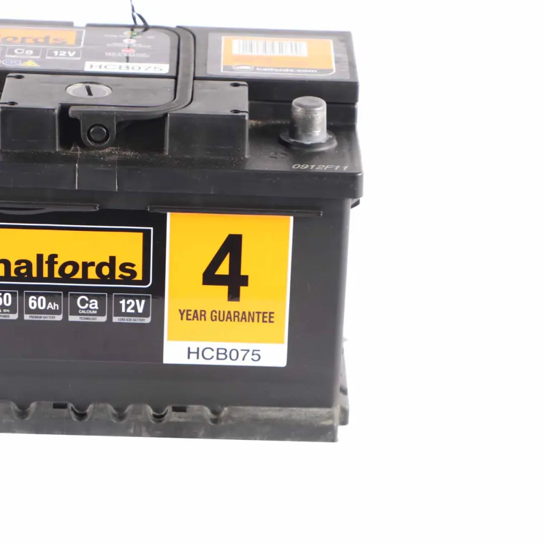 Halfords 12V Calcium Accumulator Battery 60Ah 550A HCB075 to with Part number Halfords 60Ah Accumulator Halfords 12V Calcium Accumulator Battery 60Ah 550A HCB075 - SKU Halfords 60Ah Accumulator-1 - Part number Halfords 60Ah Accumulator