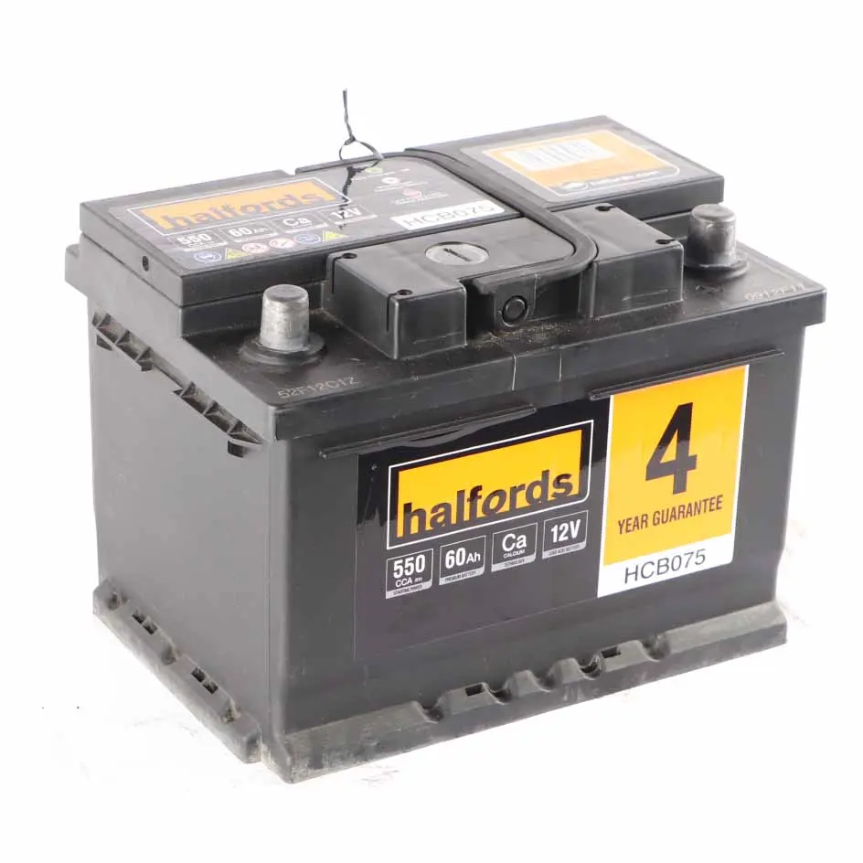 Halfords 12V Calcium Accumulator Battery 60Ah 550A HCB075 to with Part number Halfords 60Ah Accumulator Halfords 12V Calcium Accumulator Battery 60Ah 550A HCB075 - SKU Halfords 60Ah Accumulator-1 - Part number Halfords 60Ah Accumulator