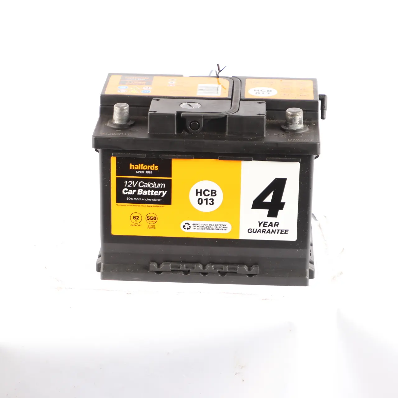 Halfords 12V Calcium Accumulator Battery 62Ah 540A HCB013