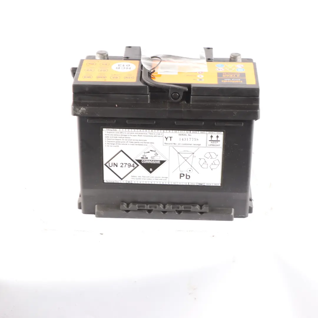  Halfords 12V Calcium Accumulator Battery 62Ah 540A HCB013 - SKU HALFORDS-62AH - Part number Halfords 60Ah Accumulator