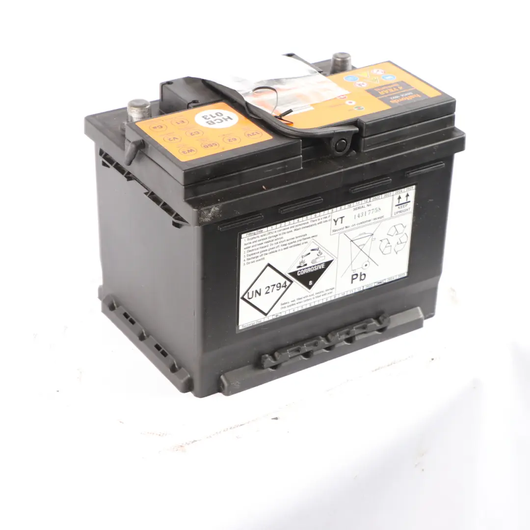  Halfords 12V Calcium Accumulator Battery 62Ah 540A HCB013 - SKU HALFORDS-62AH - Part number Halfords 60Ah Accumulator