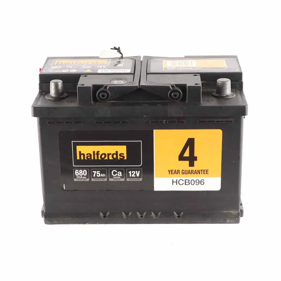 Halfords 12V Calcium Technology Accumulator Battery 75Ah 680A HCB096 to with Part number Halfords 75Ah Accumulator Halfords 12V Calcium Technology Accumulator Battery 75Ah 680A HCB096 - SKU Halfords 75Ah Accumulator - Part number Halfords 75Ah Accumulator