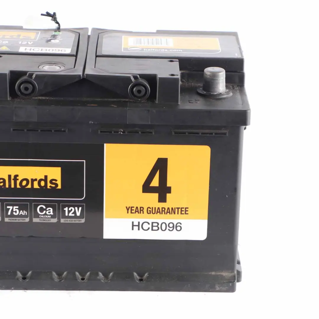 Halfords 12V Calcium Technology Accumulator Battery 75Ah 680A HCB096 to with Part number Halfords 75Ah Accumulator Halfords 12V Calcium Technology Accumulator Battery 75Ah 680A HCB096 - SKU Halfords 75Ah Accumulator - Part number Halfords 75Ah Accumulator