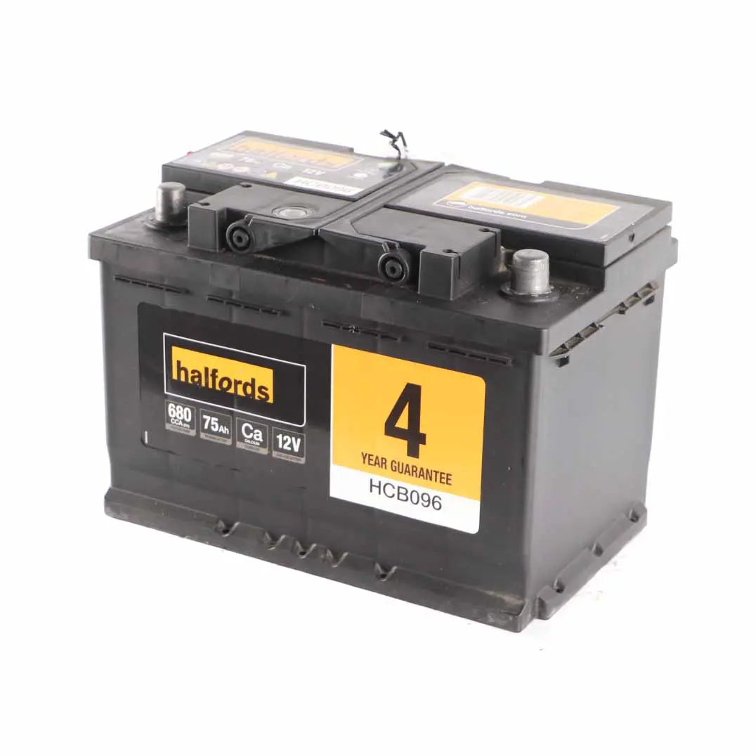 Halfords 12V Calcium Technology Accumulator Battery 75Ah 680A HCB096 to with Part number Halfords 75Ah Accumulator Halfords 12V Calcium Technology Accumulator Battery 75Ah 680A HCB096 - SKU Halfords 75Ah Accumulator - Part number Halfords 75Ah Accumulator