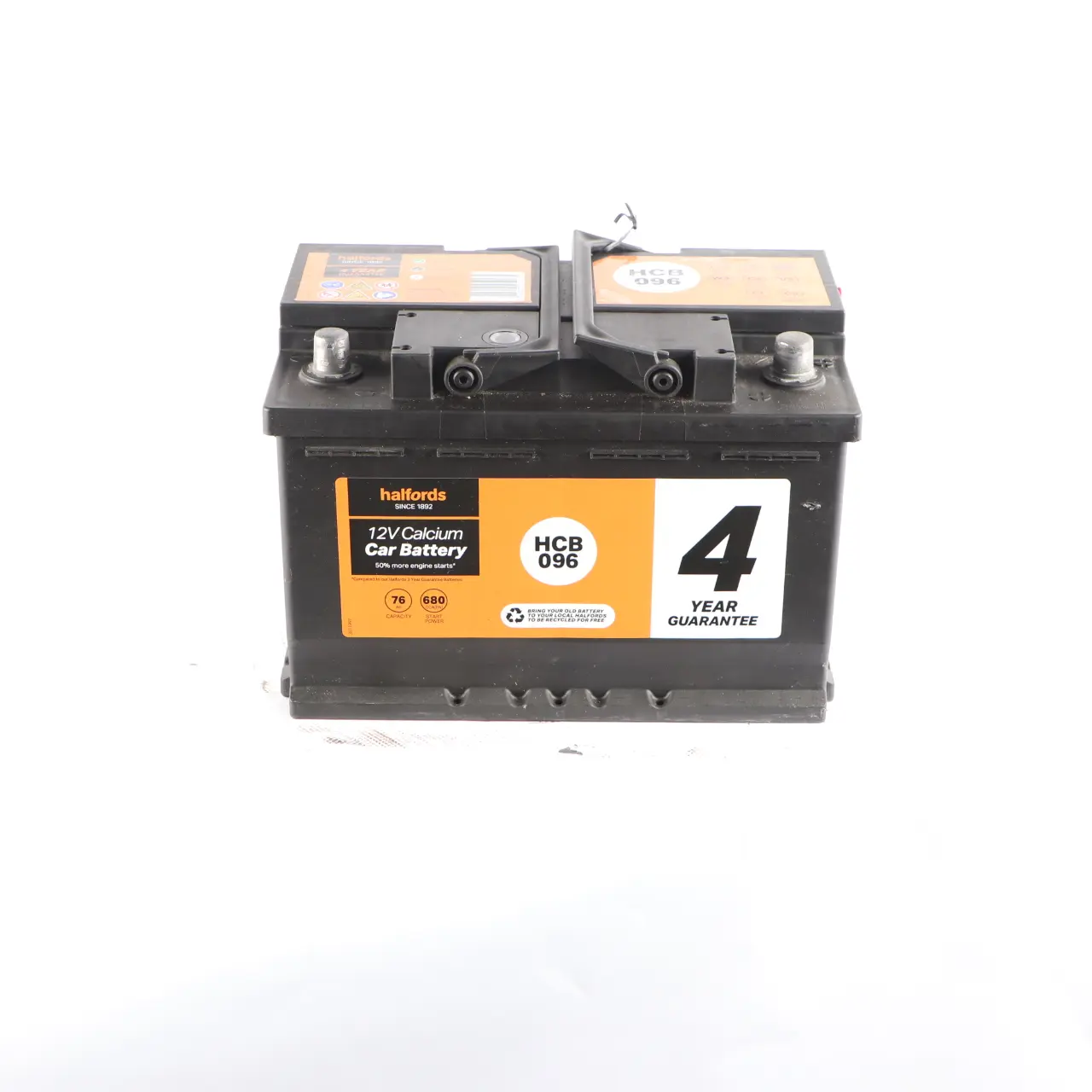 Halfords 12V Calcium Accumulator Battery 76Ah 680A HCB096