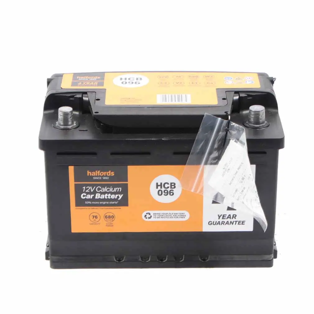 Halfords 12V Calcium Accumulator Battery 76Ah 680A HCB096