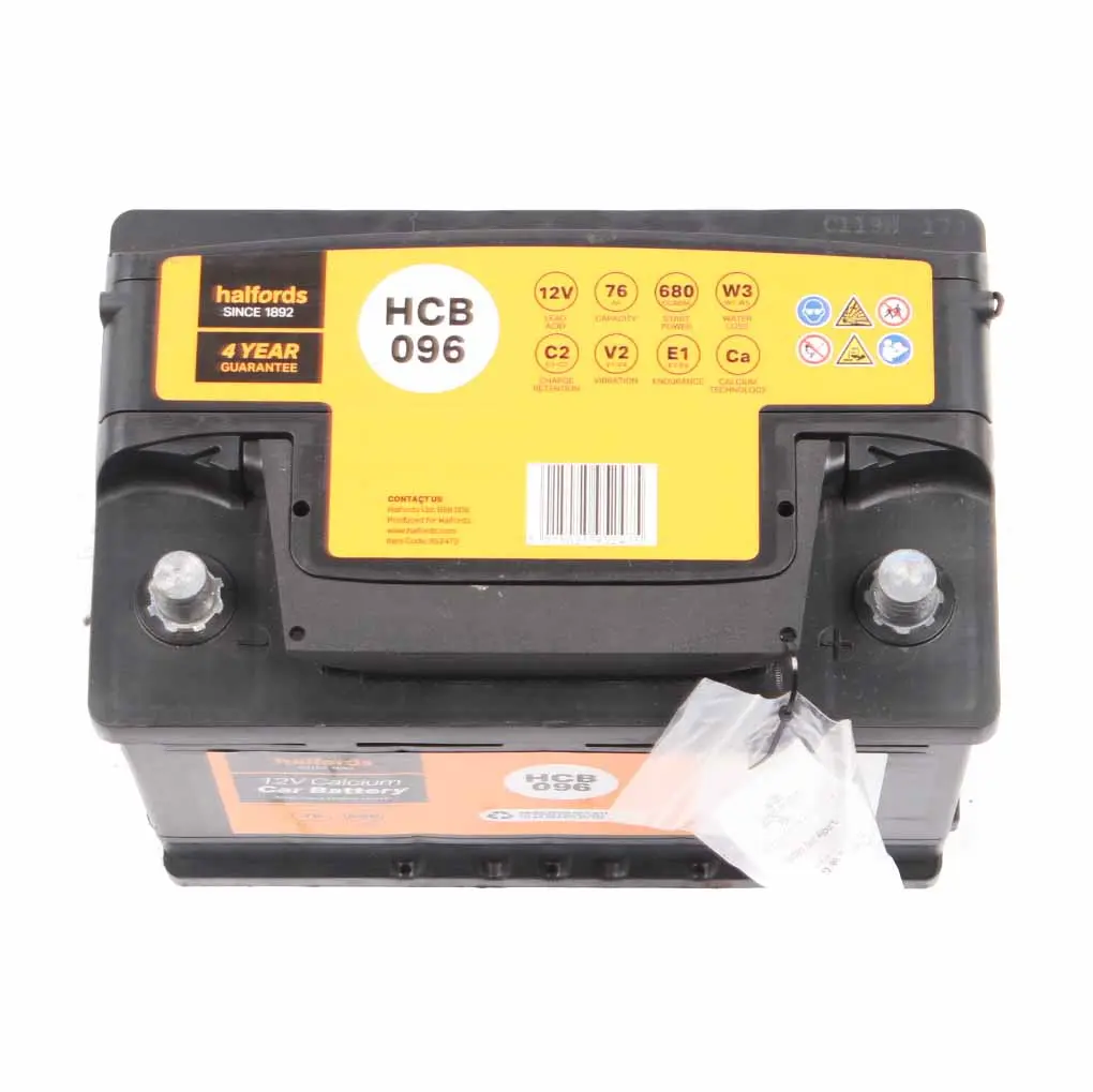 Halfords 12V Calcium Accumulator Battery 76Ah 680A HCB096 to with Part number Halfords 76Ah Accumulator Halfords 12V Calcium Accumulator Battery 76Ah 680A HCB096 - SKU Halfords 76Ah Accumulator-2 - Part number Halfords 76Ah Accumulator