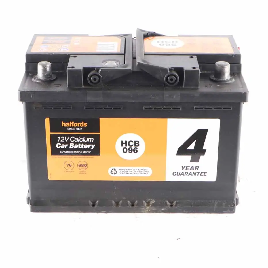Halfords 12V Calcium Accumulator Battery 76Ah 680A HCB096 to with Part number Halfords 76Ah Accumulator Halfords 12V Calcium Accumulator Battery 76Ah 680A HCB096 - SKU Halfords 76Ah Accumulator-3 - Part number Halfords 76Ah Accumulator