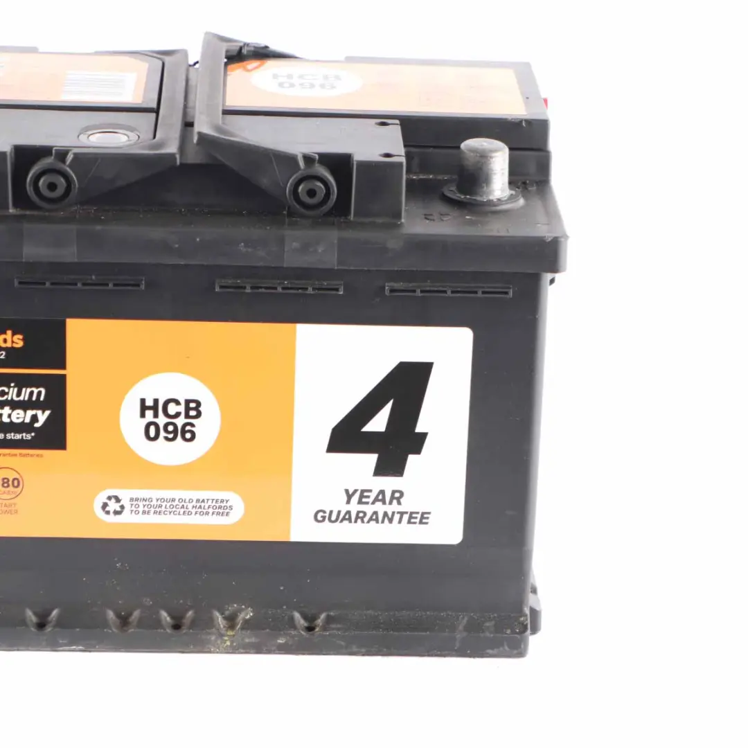  Halfords 12V Calcium Accumulator Battery 76Ah 680A HCB096 - SKU Halfords 76Ah Accumulator-3 - Part number Halfords 76Ah Accumulator