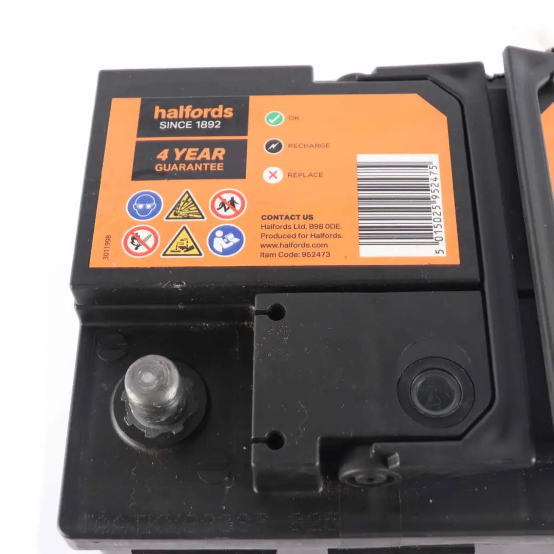  Halfords 12V Calcium Accumulator Battery 76Ah 680A HCB096 - SKU Halfords 76Ah Accumulator-3 - Part number Halfords 76Ah Accumulator