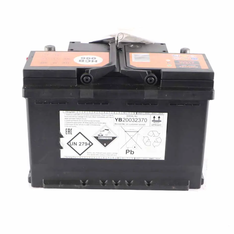  Halfords 12V Calcium Accumulator Battery 76Ah 680A HCB096 - SKU Halfords 76Ah Accumulator-3 - Part number Halfords 76Ah Accumulator