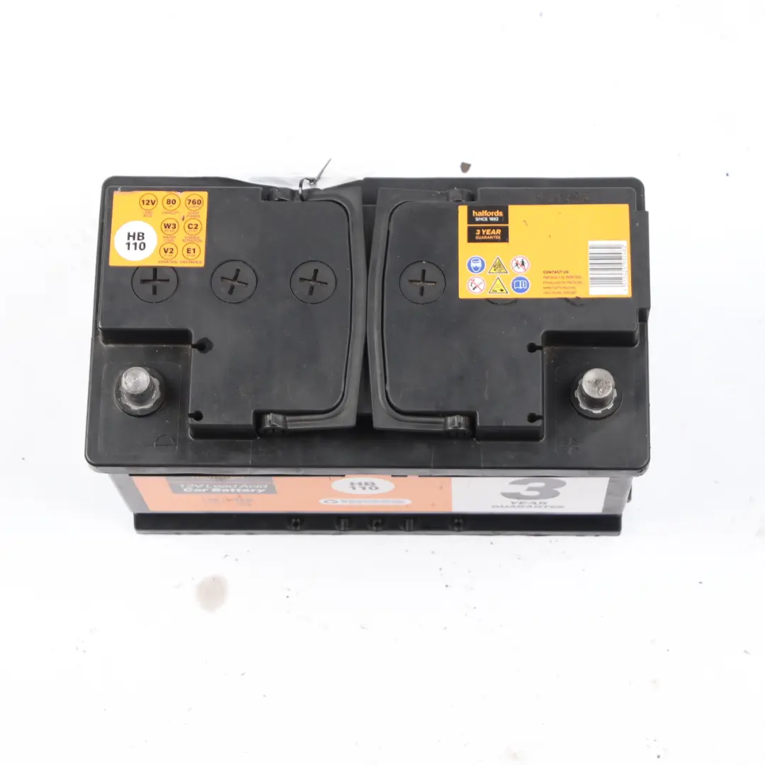 Halfords 12V Lead Acid Accumulator Battery 80Ah 760A HB110 to with Part number Halfords 80Ah Accumulator Halfords 12V Lead Acid Accumulator Battery 80Ah 760A HB110 - SKU Halfords 80Ah Accumulator-1 - Part number Halfords 80Ah Accumulator