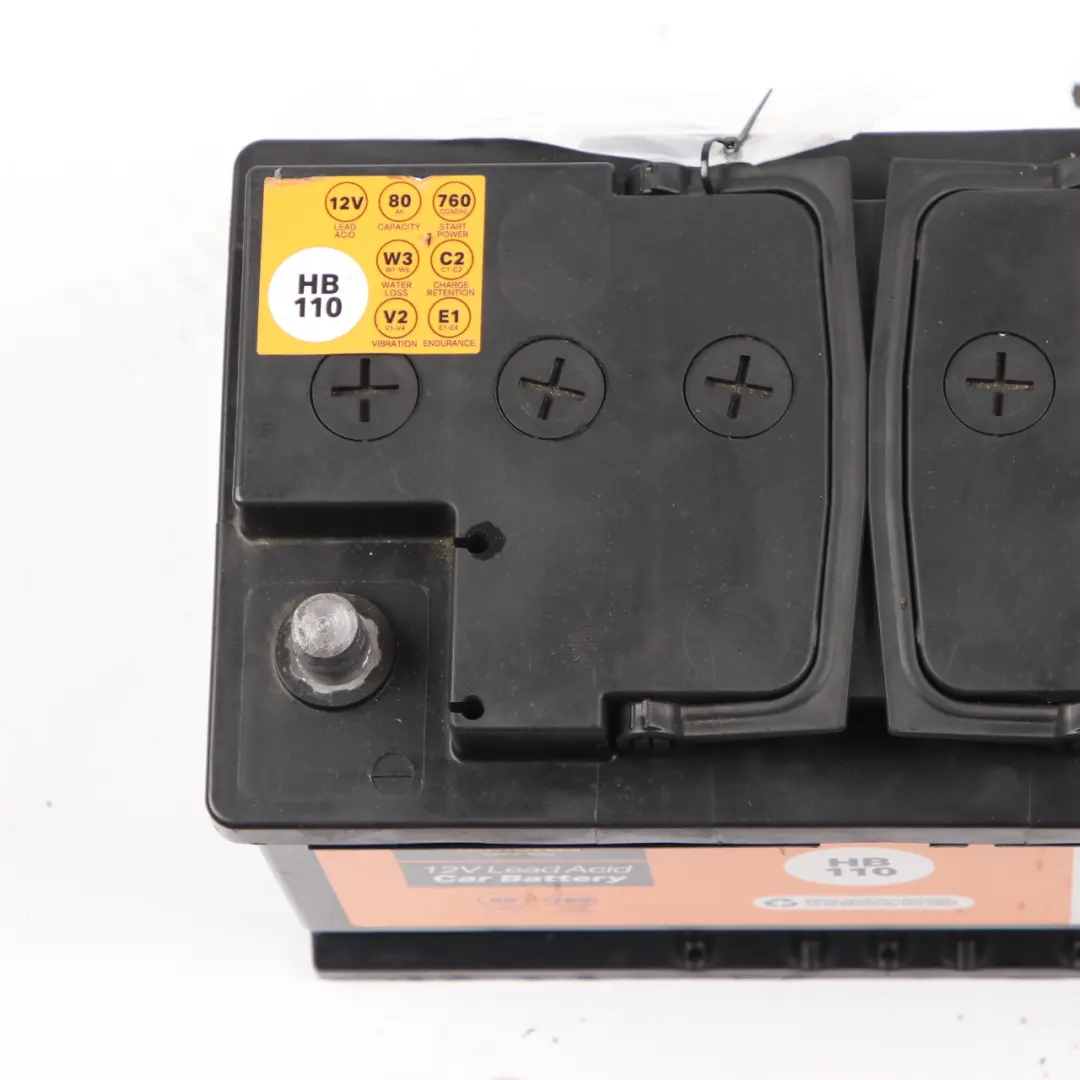 Halfords 12V Lead Acid Accumulator Battery 80Ah 760A HB110  - SKU Halfords 80Ah Accumulator-1 - Part number Halfords 80Ah Accumulator