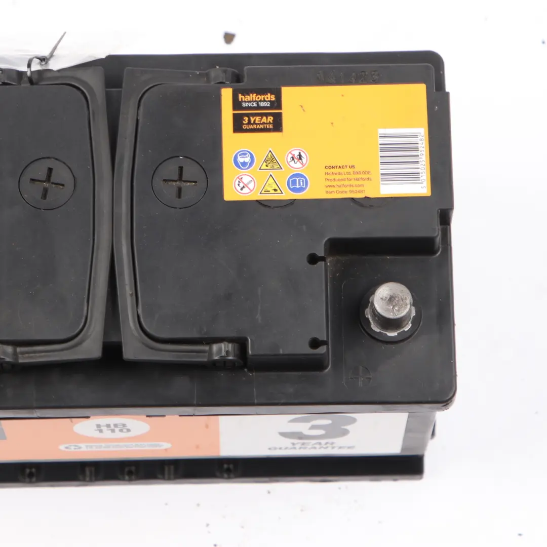 Halfords 12V Lead Acid Accumulator Battery 80Ah 760A HB110  - SKU Halfords 80Ah Accumulator-1 - Part number Halfords 80Ah Accumulator