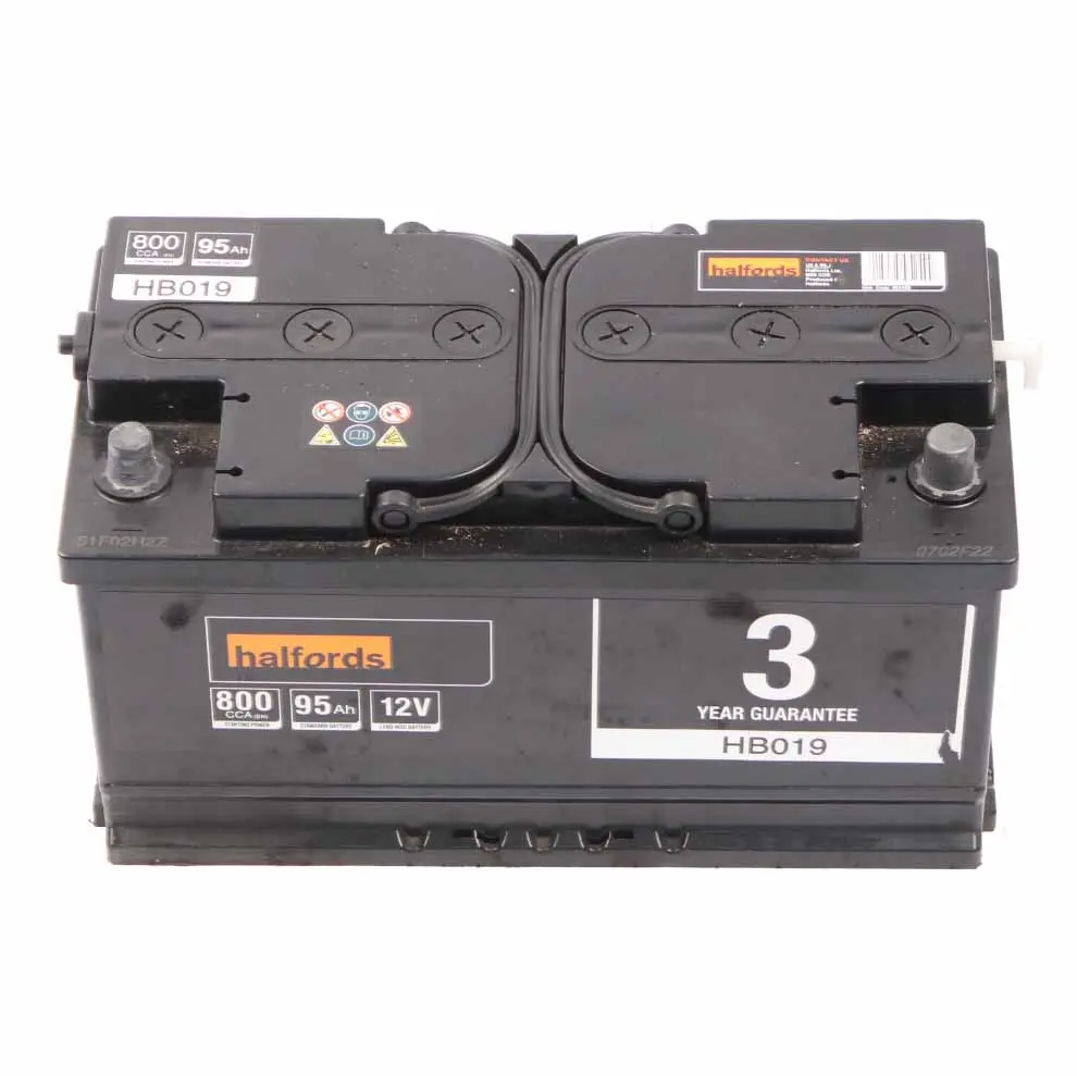 Halfords 12V Accumulator Battery 95Ah 800A HB019 to with Part number Halfords 95Ah Accumulator Halfords 12V Accumulator Battery 95Ah 800A HB019 - SKU Halfords 95Ah Accumulator-1 - Part number Halfords 95Ah Accumulator