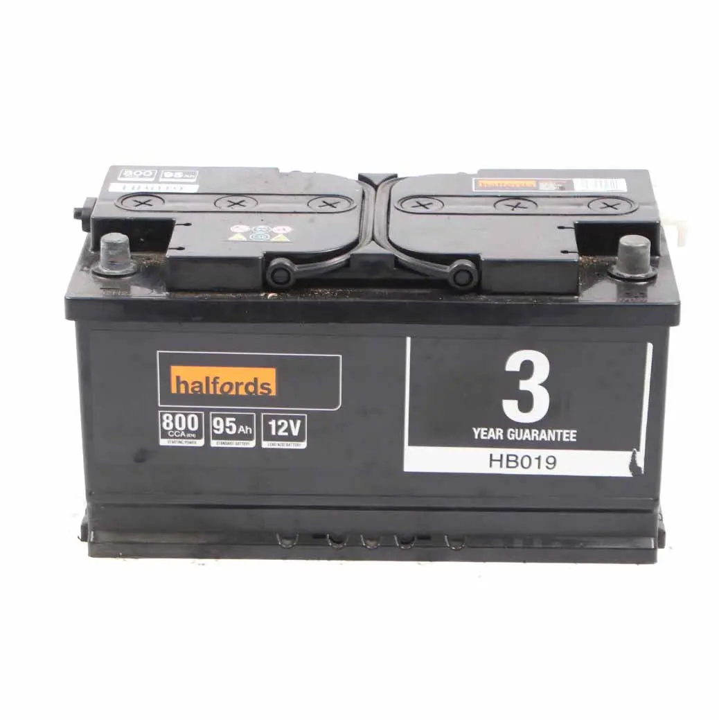Halfords 12V Accumulator Battery 95Ah 800A HB019 to with Part number Halfords 95Ah Accumulator Halfords 12V Accumulator Battery 95Ah 800A HB019 - SKU Halfords 95Ah Accumulator-1 - Part number Halfords 95Ah Accumulator