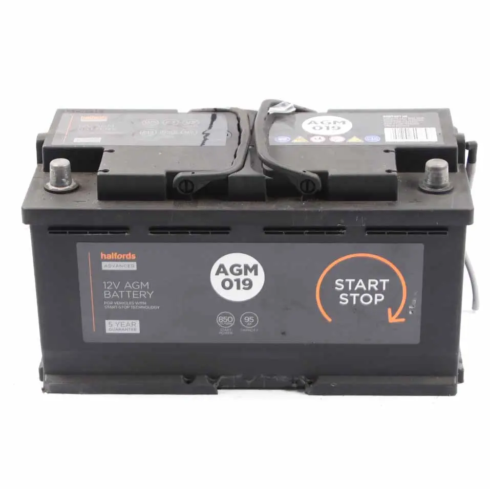 Halfords 12V AGM Accumulator Battery Start Stop 95Ah 850A AGM019 to with Part number Halfords 95Ah Accumulator Halfords 12V AGM Accumulator Battery Start Stop 95Ah 850A AGM019 - SKU Halfords 95Ah Accumulator - Part number Halfords 95Ah Accumulator