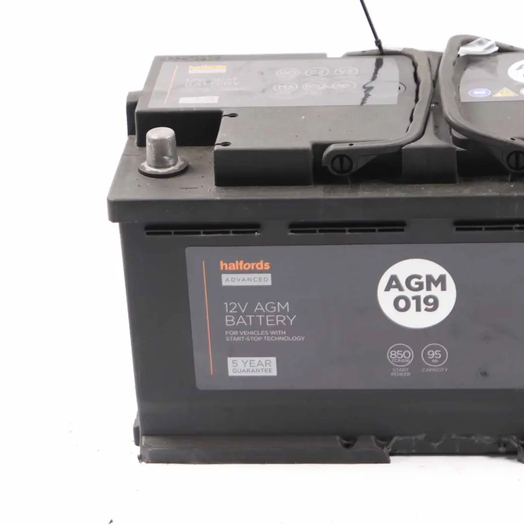Halfords 12V AGM Accumulator Battery Start Stop 95Ah 850A AGM019 to with Part number Halfords 95Ah Accumulator Halfords 12V AGM Accumulator Battery Start Stop 95Ah 850A AGM019 - SKU Halfords 95Ah Accumulator - Part number Halfords 95Ah Accumulator