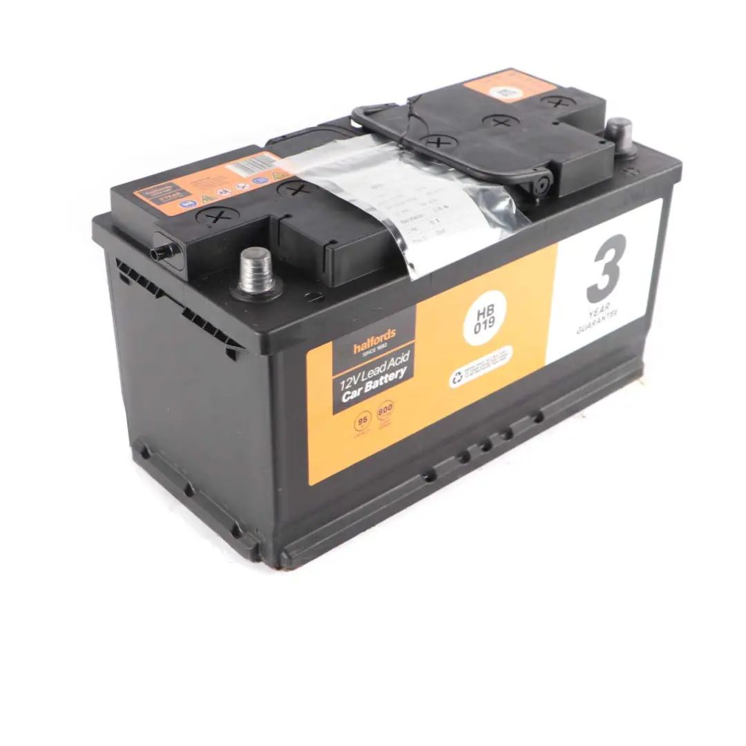  Halfords 12V Lead Acid Accumulator Battery 95Ah 800A HB019 - SKU Halfords 95Ah Acid Accumulator-2 - Part number Halfords 95Ah Acid Accumulator