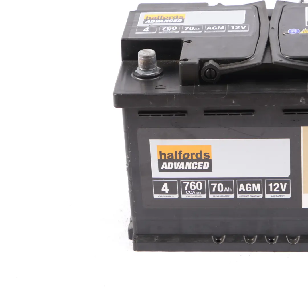  Halfords 12V Start Stop AGM Accumulator Battery 70Ah 760A 096AGM - SKU Halfords AGM 70Ah - Part number Halfords AGM 70Ah
