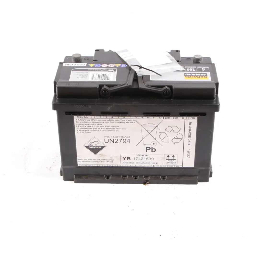  Halfords 12V Start Stop AGM Accumulator Battery 70Ah 760A 096AGM - SKU Halfords AGM 70Ah - Part number Halfords AGM 70Ah