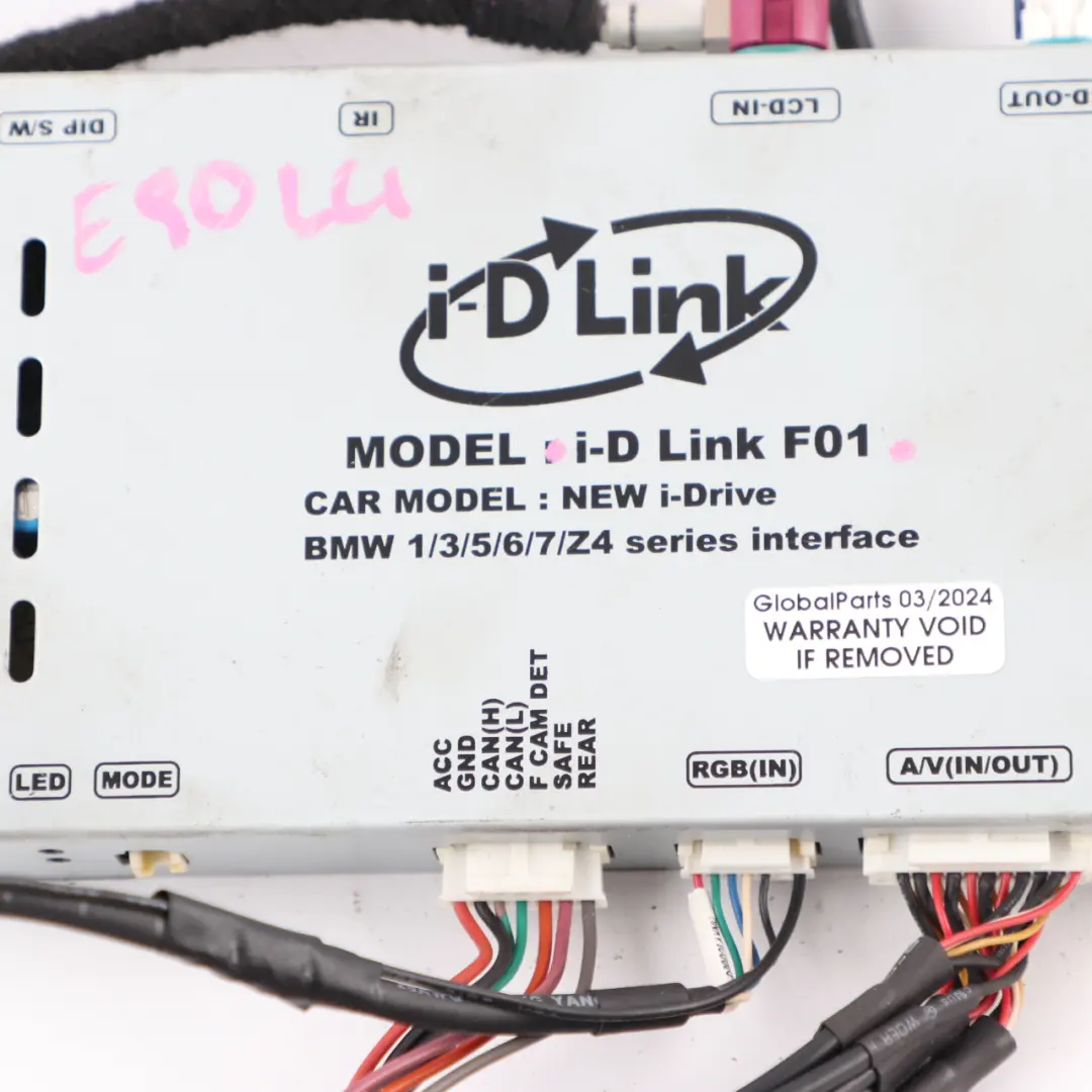 iDrive Interface Control Unit Camera Japan to BMW E60 E87 E90 New with Part number i-D Link F01 BMW E60 E87 E90 New iDrive Interface Control Unit Camera Japan - SKU i-D Link F01 - Part number i-D Link F01