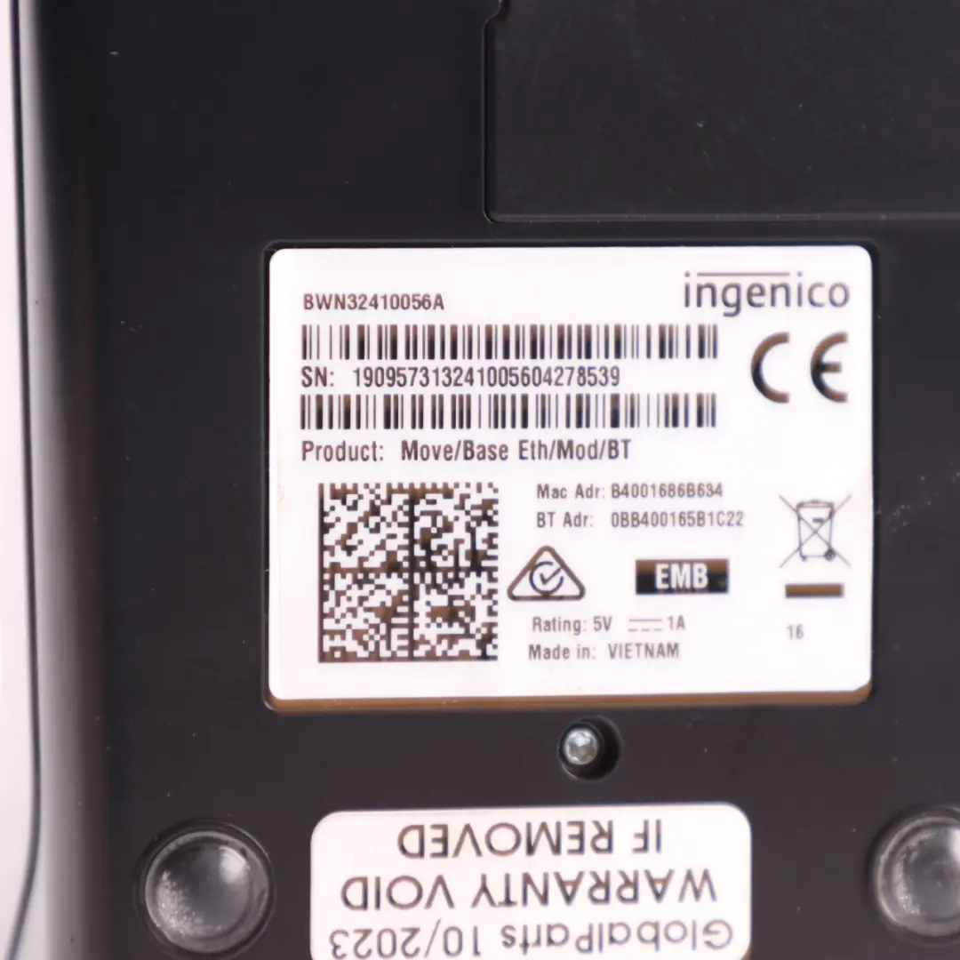 Payment Credit Card Reader Terminal Base Plate Mount to 3500 5000 with Part number Ingenico Move 3500 5000 Payment Credit Card Reader Terminal Base Plate Mount - SKU Ingenico Move - Part number Ingenico Move