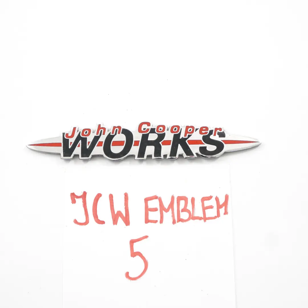 Mini Cooper S JCW John Cooper Works Emblem Logo Stempel Abzeichen Trim - SKU JCW Emblem-5 - Teilenummer JCW Emblem