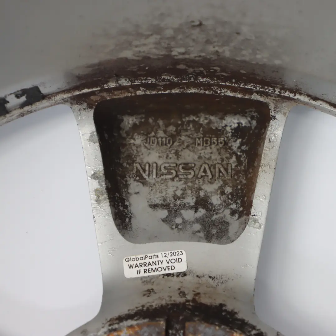 Alloy Wheel Rim 17" ET:40 6.5J to Nissan Qashqai J10 Silver with Part number JD110MB55 Nissan Qashqai J10 Silver Alloy Wheel Rim 17" ET:40 6.5J - SKU JD110MB55-2 - Part number JD110MB55