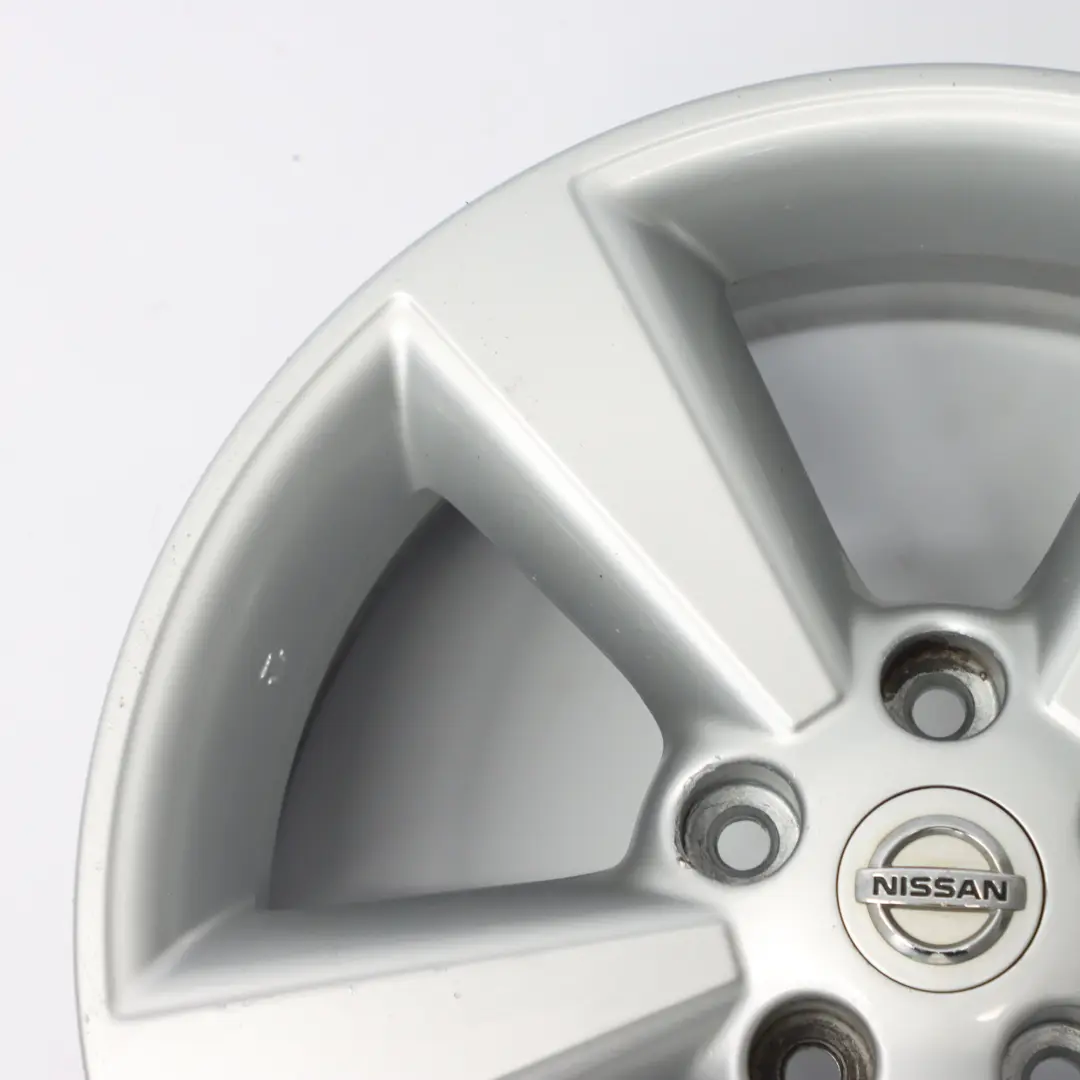Nissan Qashqai J10 Jante alliage argentée 17" ET:40 6.5J - SKU JD110MB55 - Numéro de pièce JD110MB55