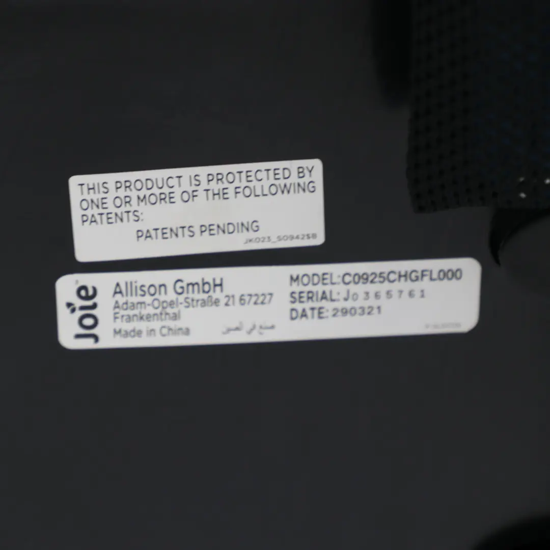  Genuine Joie Stages Group 0 1 2 0-25 kg Car Child Seat Booster JO365761 - SKU Joie Stages Seat - Part number Joie Stages Seat