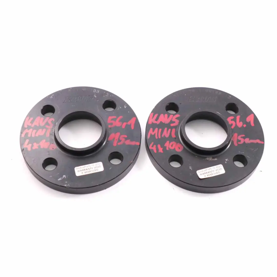  KAVS Alloy Wheel Spacers Hubcentric Shims Mini 4x100 56.1mm 15mm - SKU KAVS Mini Spacer Set 4x100 - Part number KAVS Mini Spacer Set 4x100
