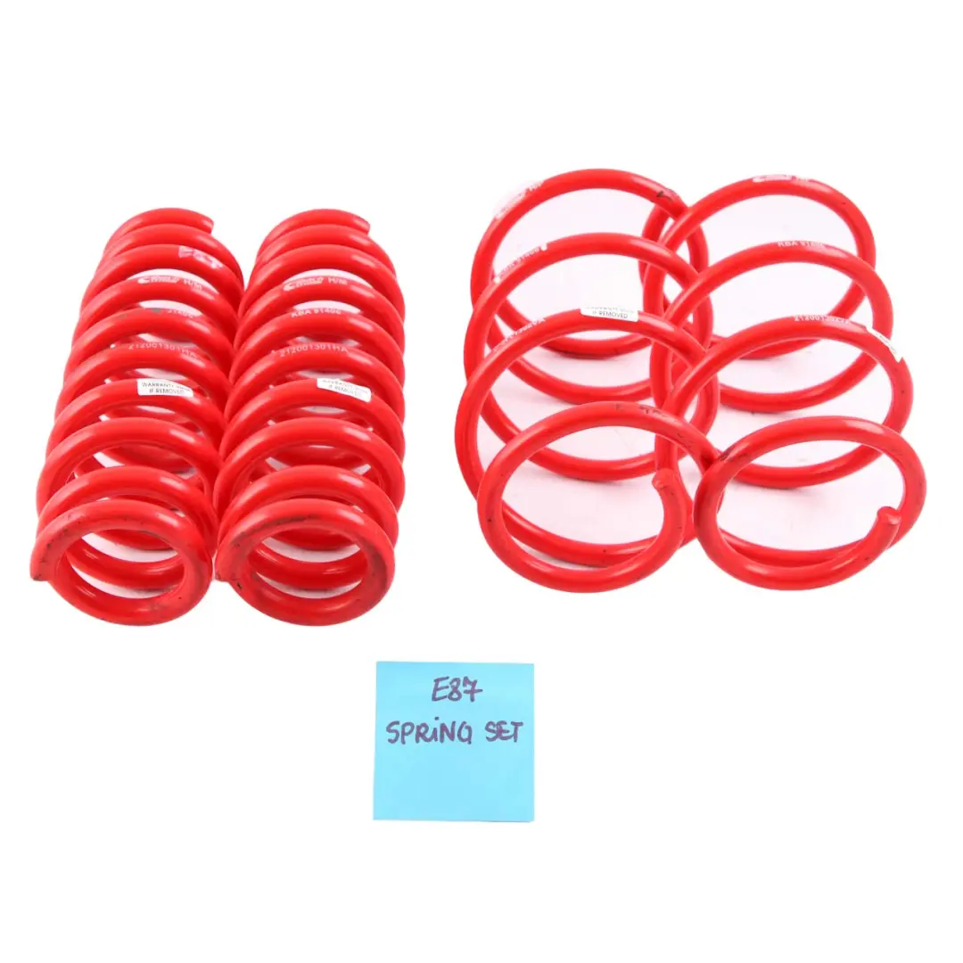 Eibach Front Rear Shock Absorber Coil Spring Set to BMW 1 E87 Sport with Part number KBA 91406 BMW 1 E87 Sport Eibach Front Rear Shock Absorber Coil Spring Set - SKU KBA 91406 - Part number KBA 91406