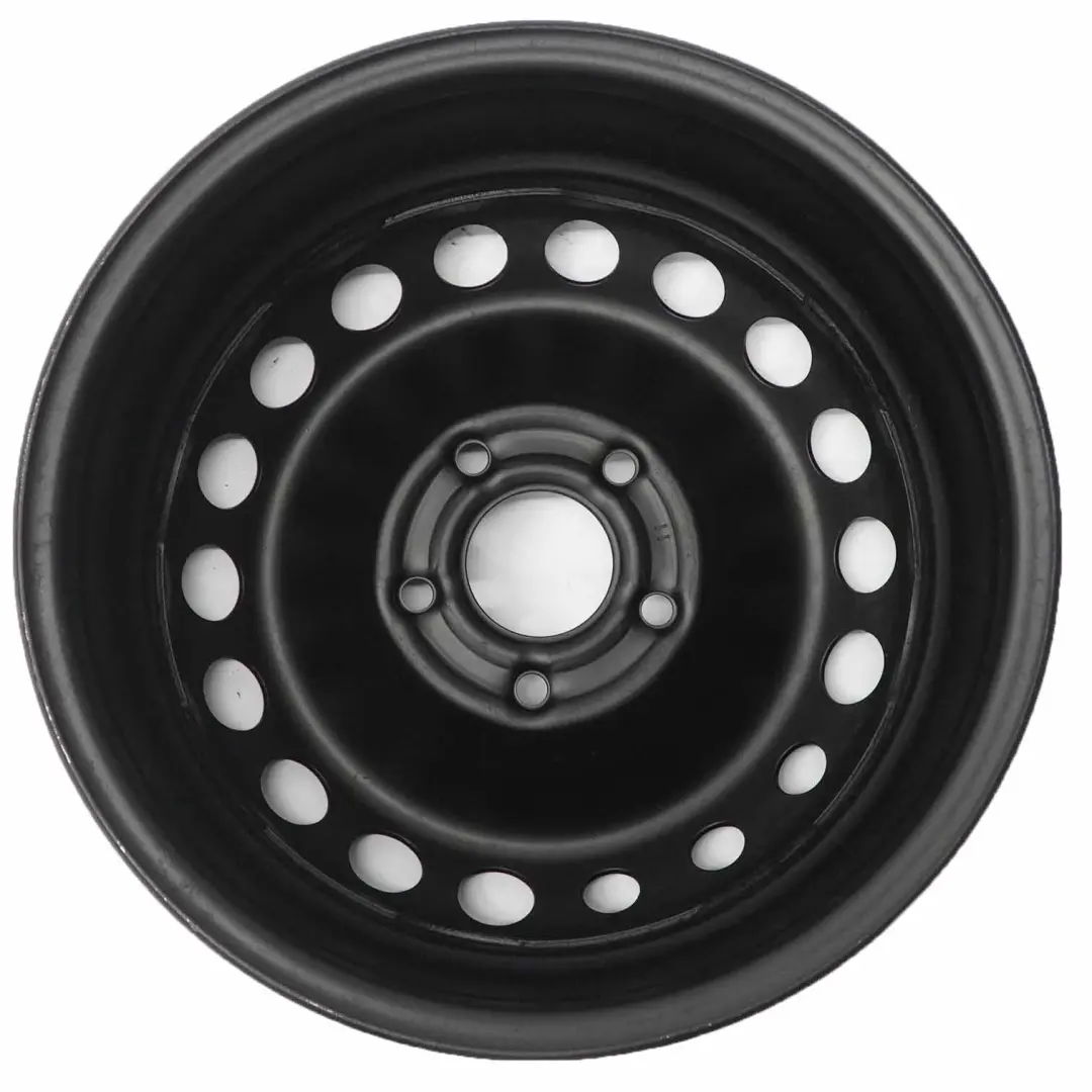 VW Golf V Passat B5 Black Steel Rim Wheel 6.5J 15'' ET:38 - SKU KBA43816-1 - Part number KBA43816