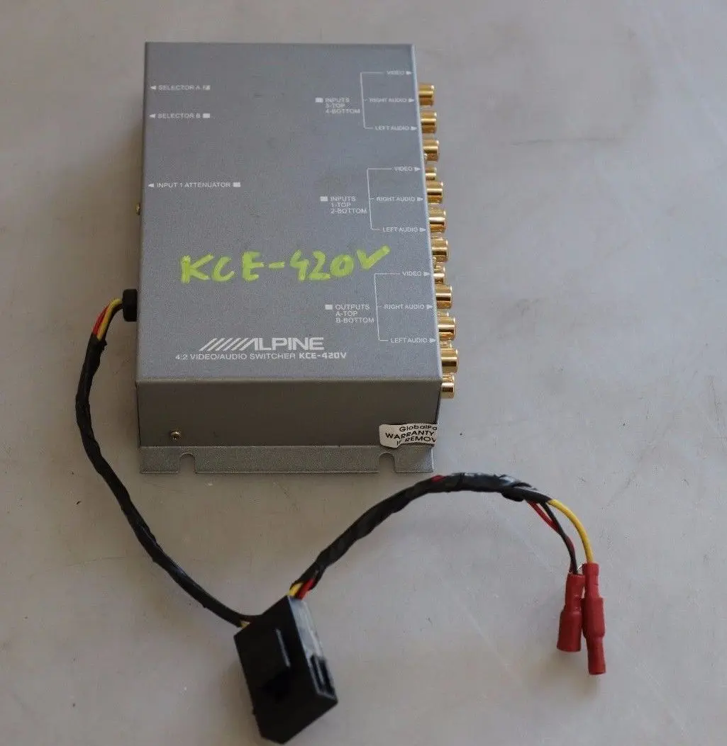 Genuine Alpine Video/Audio Stereo Switcher Selector 4:2 to with Part number KCE-420V Genuine Alpine Video/Audio Stereo Switcher Selector 4:2 - SKU KCE-420V - Part number KCE-420V