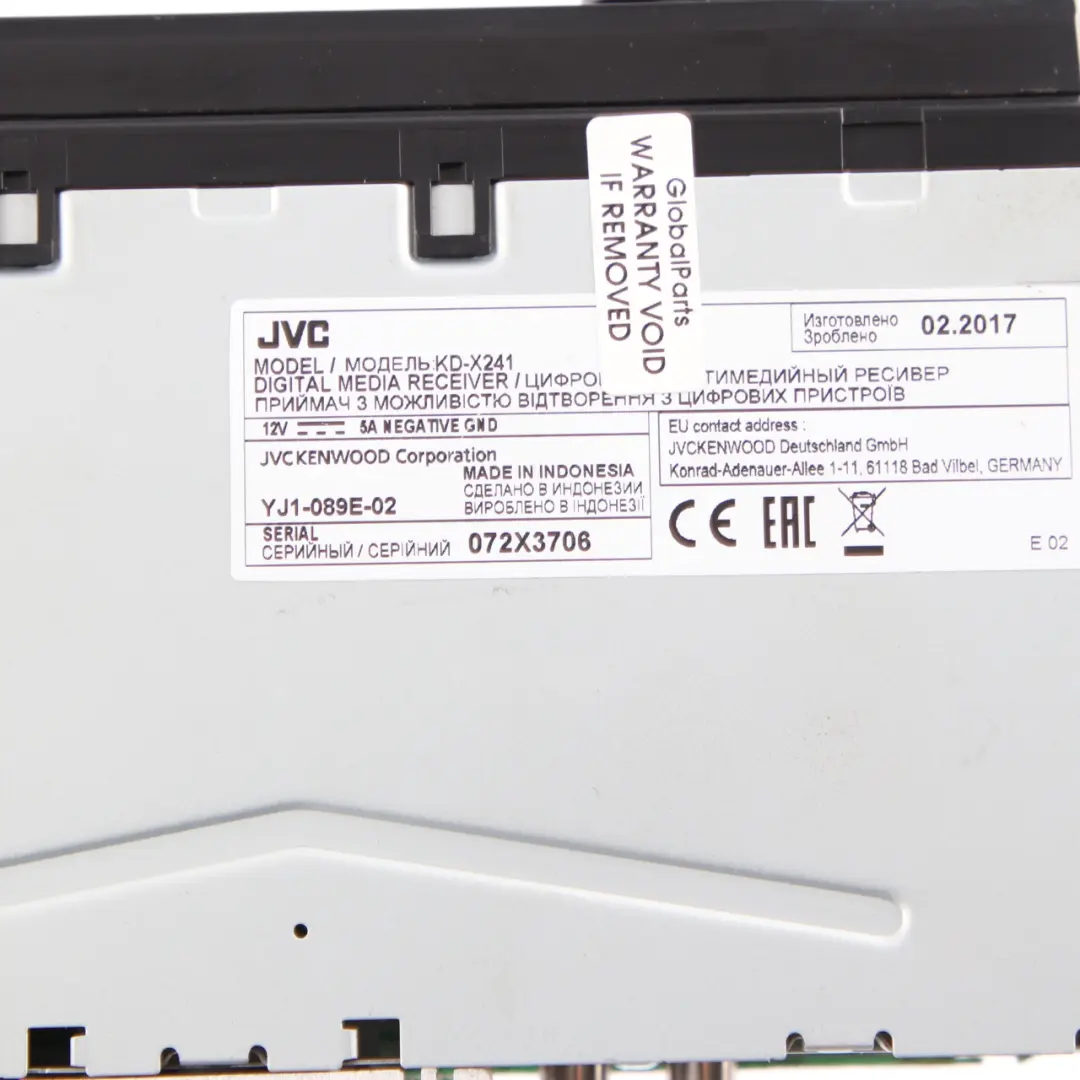 Genuine JVC Car Radio Stereo USB MP3 WMA WAV FLAC Audio Player Head Unit to with Part number KD-R302 Genuine JVC Car Radio Stereo USB MP3 WMA WAV FLAC Audio Player Head Unit - SKU KD-X241 - Part number KD-R302