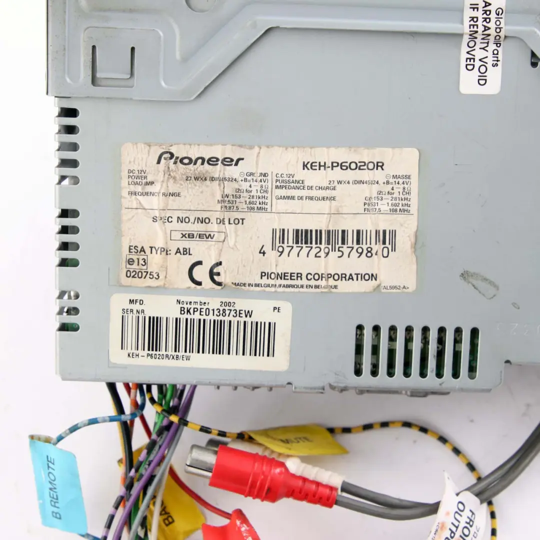 Genuine Pioneer Radio Cassette AUX Audio Player 4x50W to with Part number KEH-P6020R Genuine Pioneer Radio Cassette AUX Audio Player 4x50W - SKU KEH-P6020R - Part number KEH-P6020R