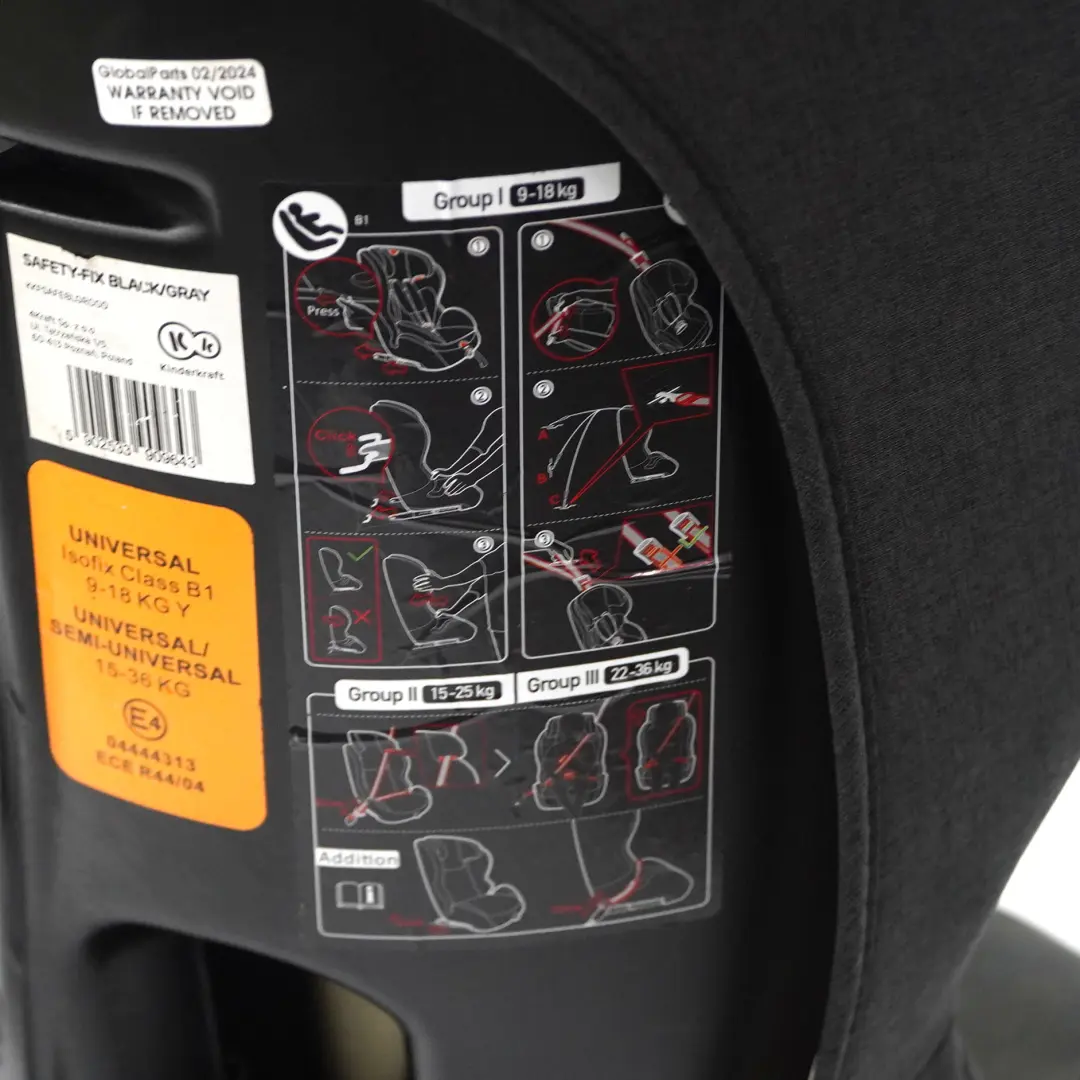 1/2/3 9-36 kg Mochila Porta Negro para Group con número de pieza Kinderkraft Safety Fix Group 1/2/3 9-36 kg Mochila Porta Negro - SKU Kinderkraft Safety Fix - Número de pieza Kinderkraft Safety Fix