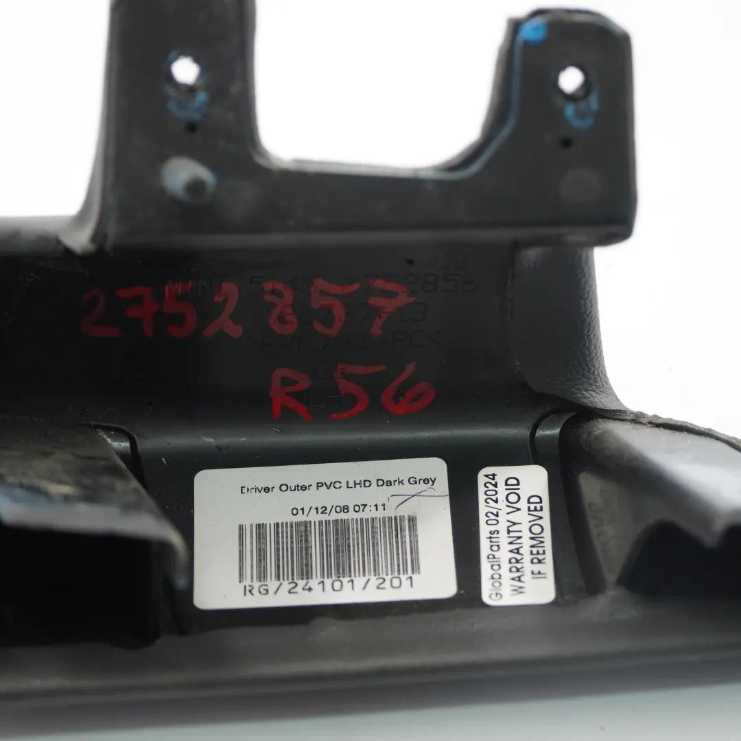 Protection genoux côté conducteur Housse bord Gris foncé 2752856 pour Mini R55 R56 à propos du numéro de pièce 2752857 Mini R55 R56 Protection genoux côté conducteur Housse bord Gris foncé 2752856 - SKU lhd-2752857 - Numéro de pièce 2752857