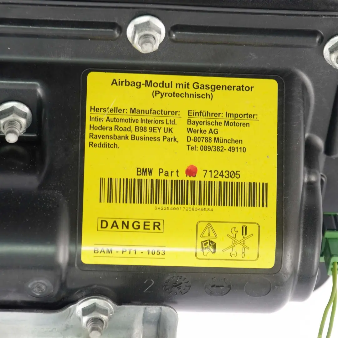 Airbag Module For Front Passenger Side Dashboard LHD to Mini Cooper R50 R52 R53 with Part number 9115222 Mini Cooper R50 R52 R53 Airbag Module For Front Passenger Side Dashboard LHD - SKU lhd-9115222 - Part number 9115222