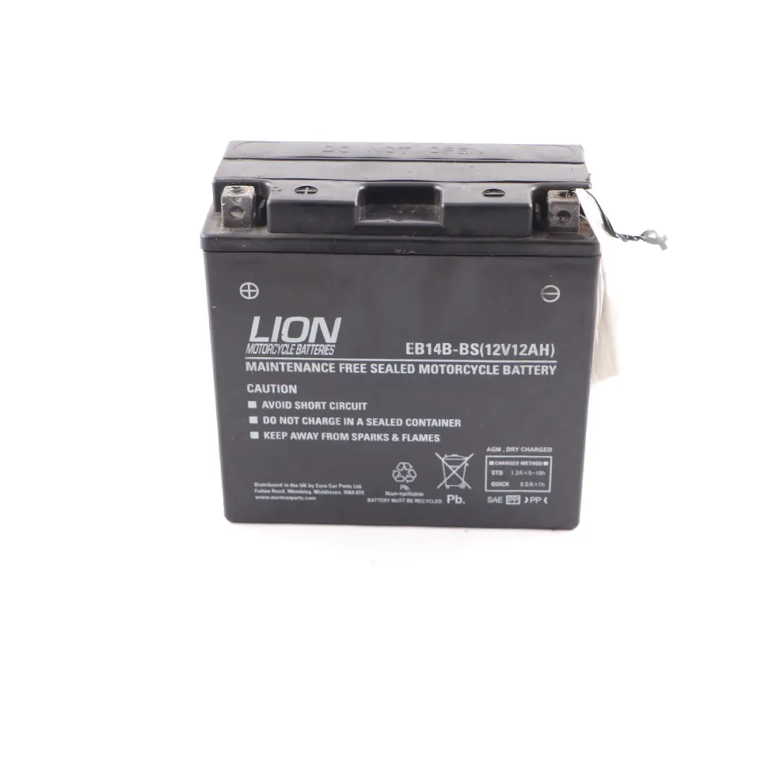 LION 12V Motorcycle Accumulator Battery 12Ah EB14B-BS to with Part number LION Motorcycle 12Ah Accumulator LION 12V Motorcycle Accumulator Battery 12Ah EB14B-BS - SKU LION Motorcycle 12Ah Accumulator - Part number LION Motorcycle 12Ah Accumulator