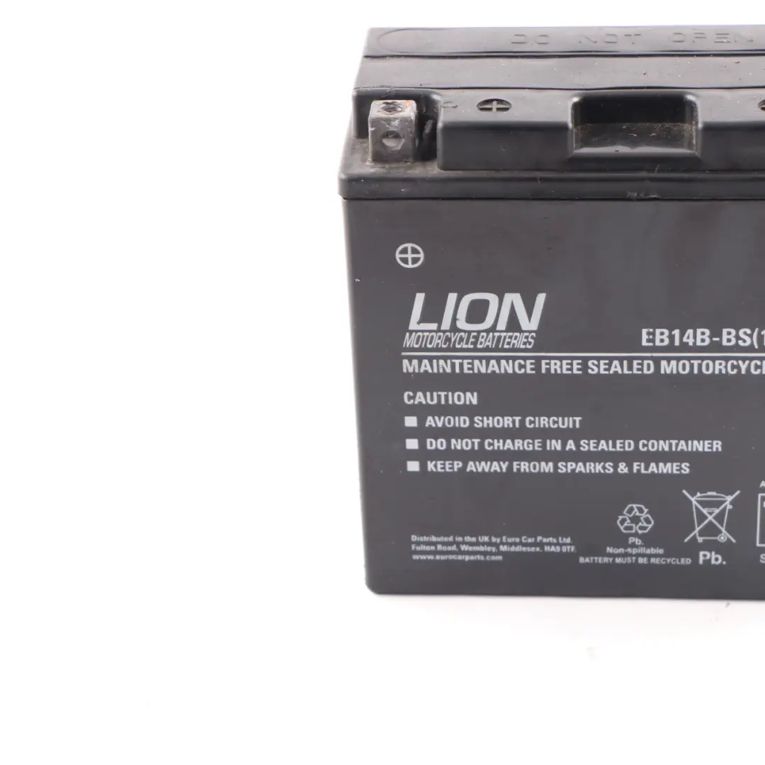 LION 12V Motorcycle Accumulator Battery 12Ah EB14B-BS to with Part number LION Motorcycle 12Ah Accumulator LION 12V Motorcycle Accumulator Battery 12Ah EB14B-BS - SKU LION Motorcycle 12Ah Accumulator - Part number LION Motorcycle 12Ah Accumulator