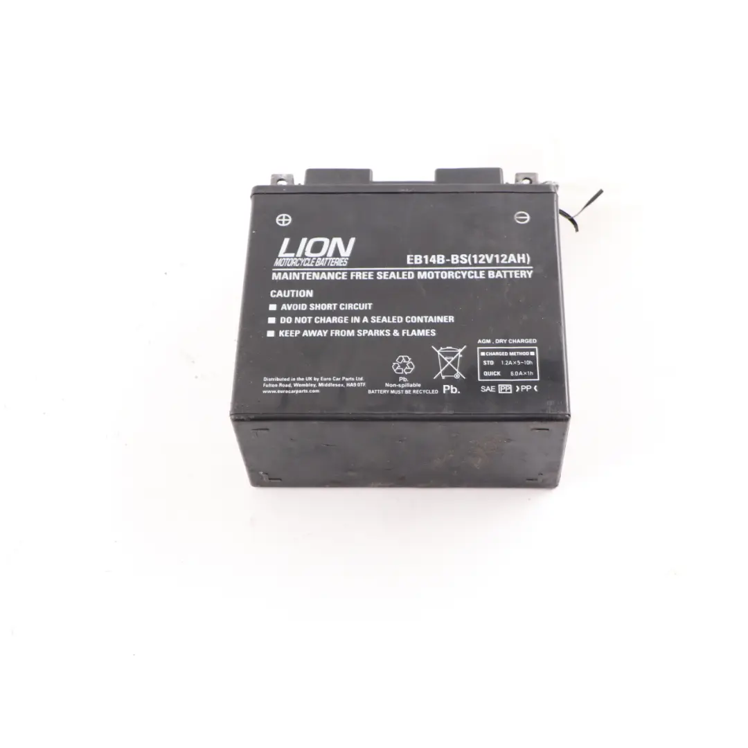 LION 12V Motorcycle Accumulator Battery 12Ah EB14B-BS to with Part number LION Motorcycle 12Ah Accumulator LION 12V Motorcycle Accumulator Battery 12Ah EB14B-BS - SKU LION Motorcycle 12Ah Accumulator - Part number LION Motorcycle 12Ah Accumulator