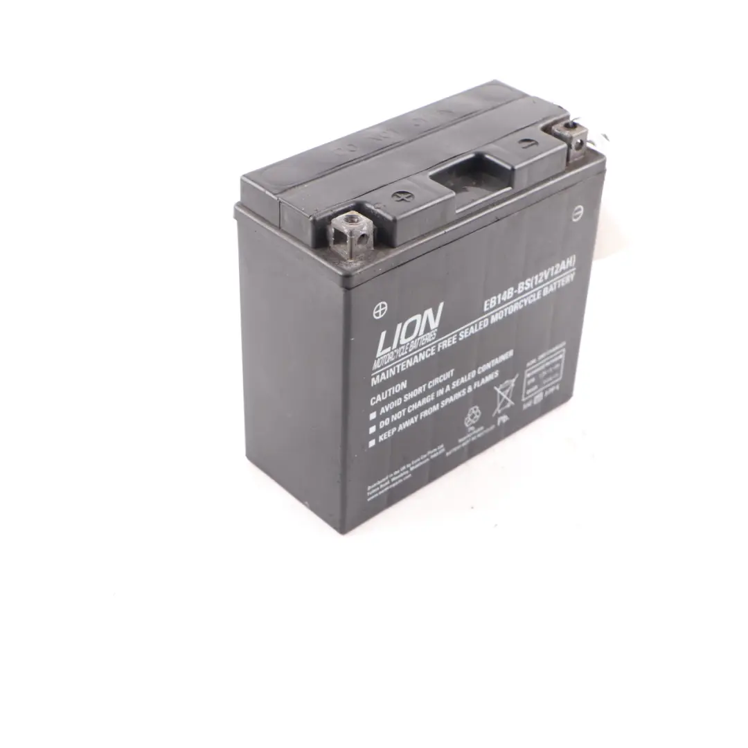 LION 12V Motorcycle Accumulator Battery 12Ah EB14B-BS to with Part number LION Motorcycle 12Ah Accumulator LION 12V Motorcycle Accumulator Battery 12Ah EB14B-BS - SKU LION Motorcycle 12Ah Accumulator - Part number LION Motorcycle 12Ah Accumulator