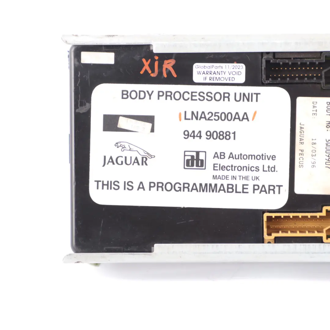 Jaguar XJ XJR XJ6 XJ12 X300 Body Processor Control Module ECU BCM Unit to with Part number LNA2500AA Jaguar XJ XJR XJ6 XJ12 X300 Body Processor Control Module ECU BCM Unit - SKU LNA2500AA - Part number LNA2500AA
